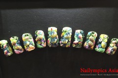 Hình ảnh bài thi của thí sính cuộc thi NAILYMPICS ASIA tại Seoul Hàn Quốc