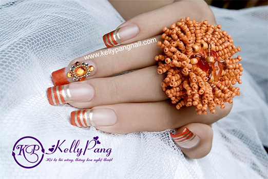 Cách Vẽ Mẫu móng Pha Lê Lấp Lánh