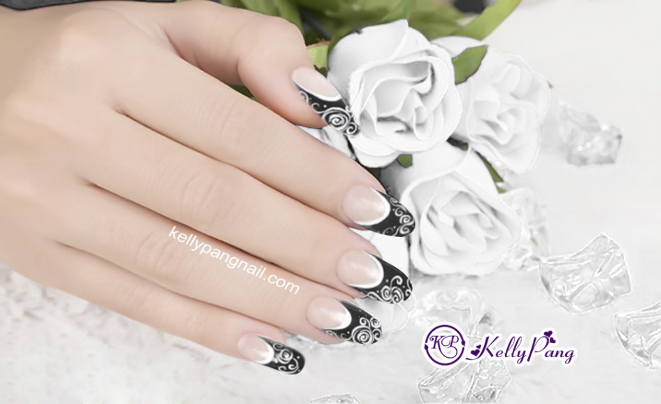 Cách Vẽ Mẫu Nail Hồng Trắng Tinh Khôi