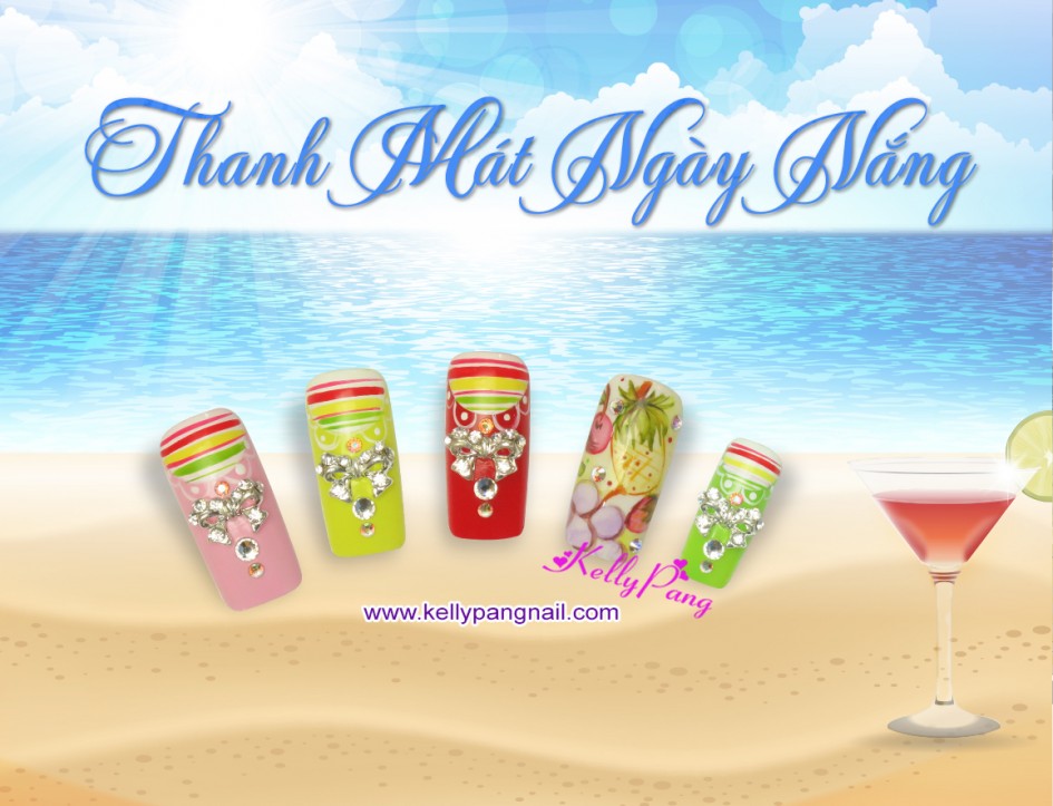 Cách Vẽ Mẫu Nail Thanh Mát Ngày Hè