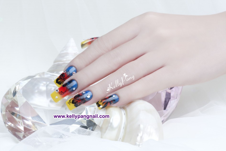 Cách Vẽ Mẫu Nail Sắc Biển Hoàng Hôn