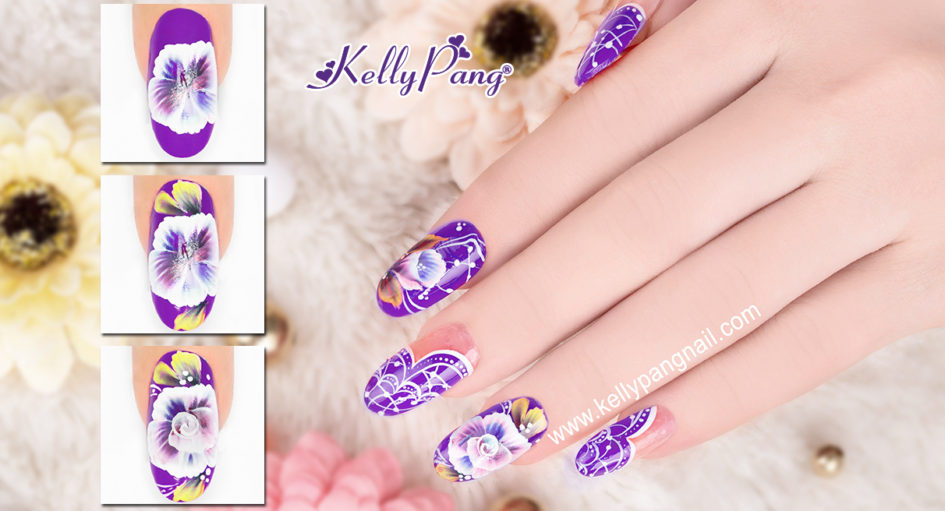 Cách Vẽ Mẫu Nail Hoa Khoe Sắc Thắm