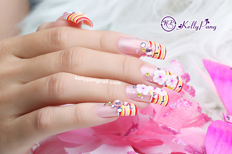 Cách Vẽ Mẫu Nail Đa Sắc