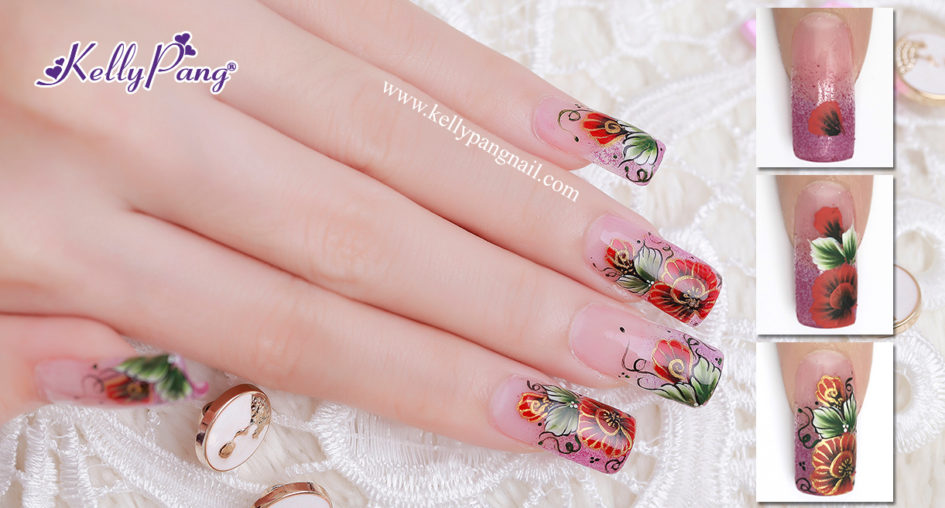 Cách Vẽ Mẫu Nail Hoa Cọ Bản Kiêu Sa