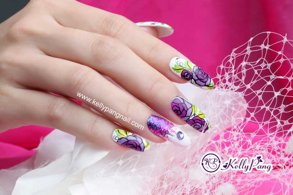 Cách Vẽ Mẫu Nail Hoa Hồng Tặng Cô