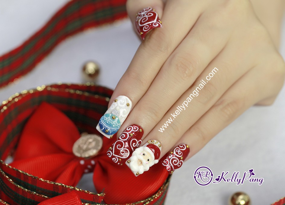 Cách Vẽ Mẫu Nail Ông Già Noel