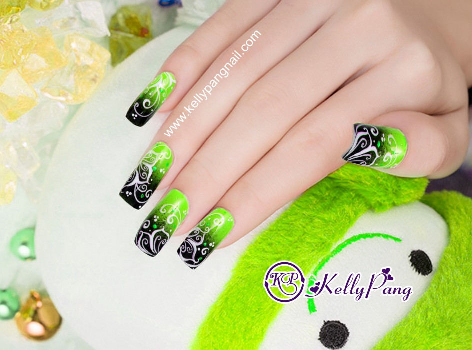 Cách Vẽ Mẫu Nail Nét Xuân Xanh