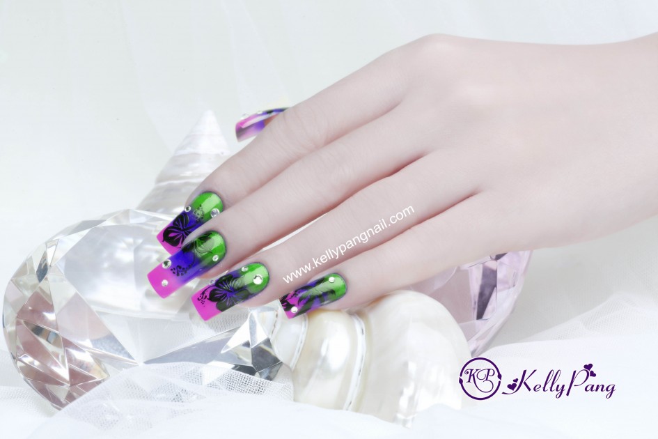 Cách Vẽ Mẫu Móng Chuyển Sắc