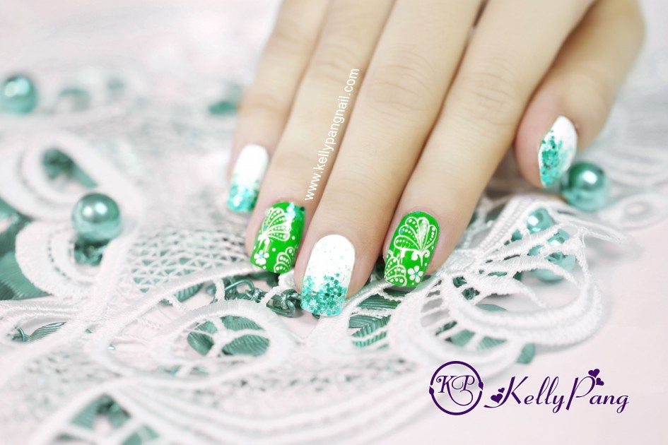 Cách Vẽ Mẫu Nail Ngày Xanh