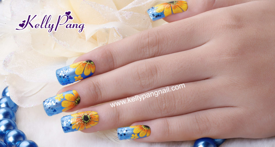 Cách vẽ Mẫu Nail Ánh Dương Rực Rỡ