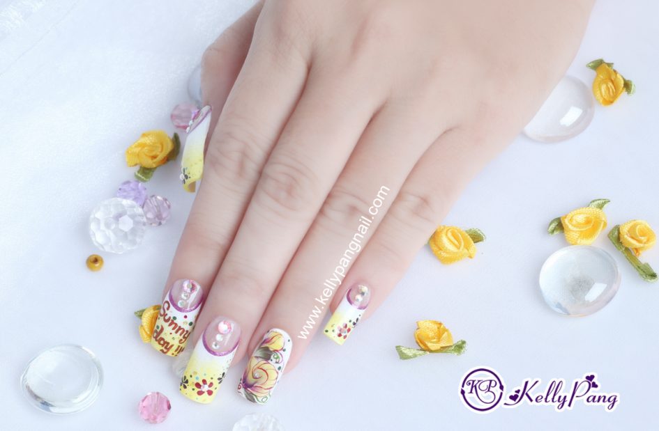6 Bước Vẽ Mẫu Móng Sunny Day