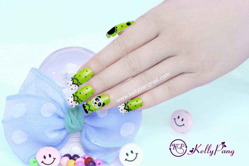 Cách Vẽ Mẫu Nail Gấu Trúc Panda