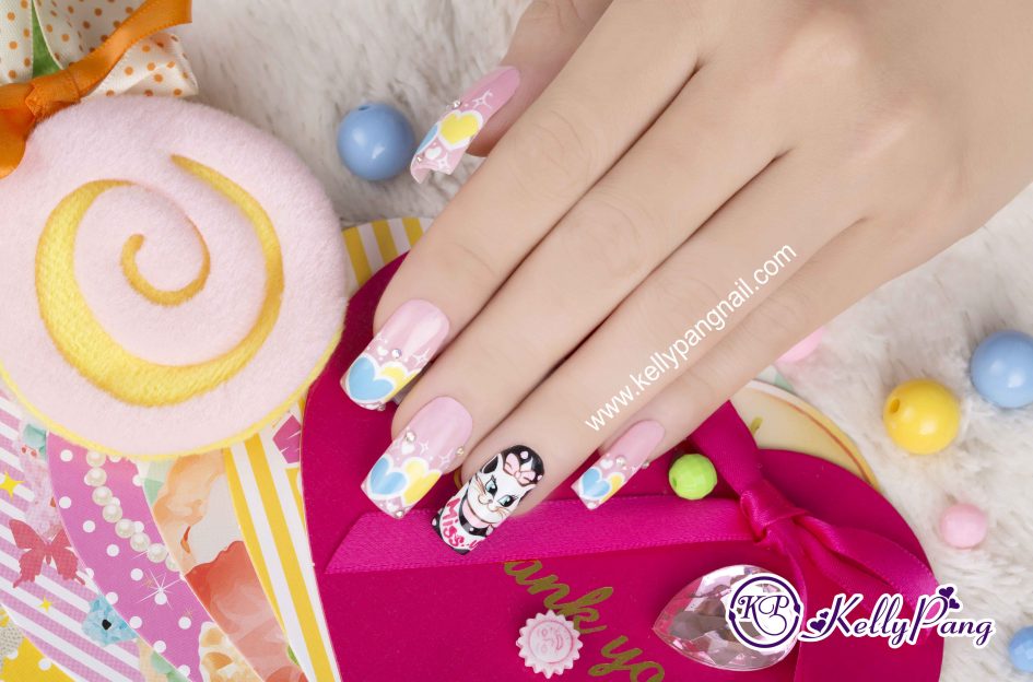 6 Bước Vẽ Mẫu Móng “Tình Yêu, Mèo và Em”