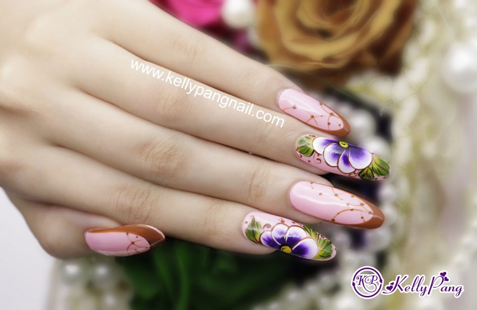 Cách Vẽ Mẫu Nail Khoe Sắc Tím