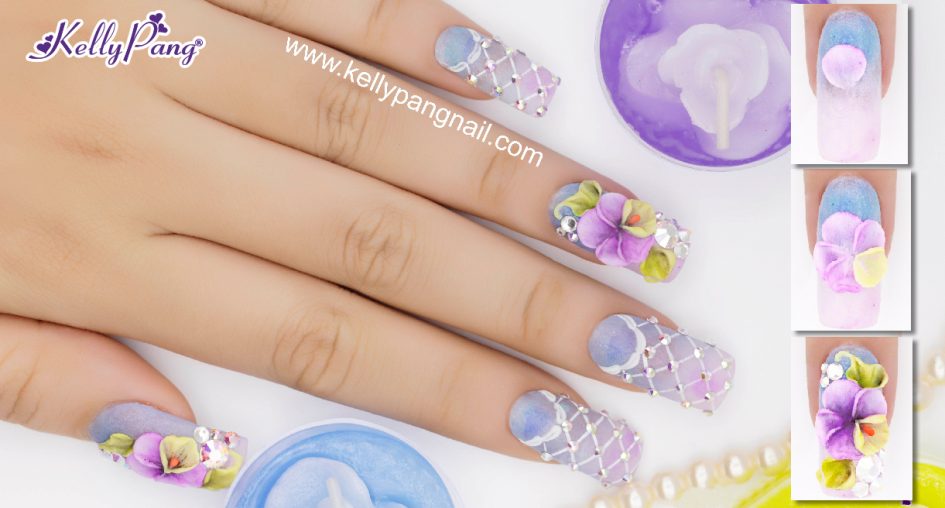 Cách Vẽ Mẫu Nail Hoa Tím Ngày Thu
