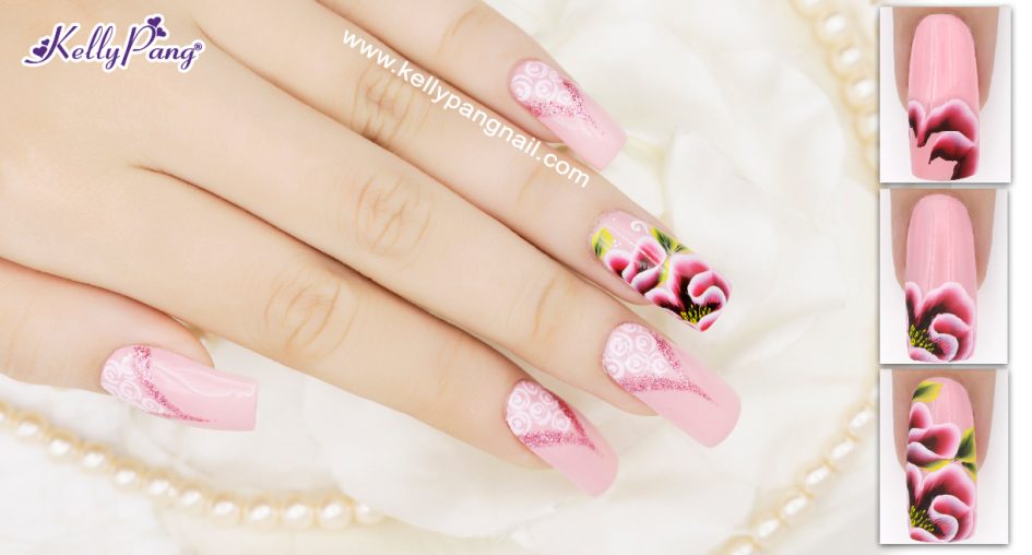 Cách Vẽ Mẫu Nail “Hoa Trong Gió”