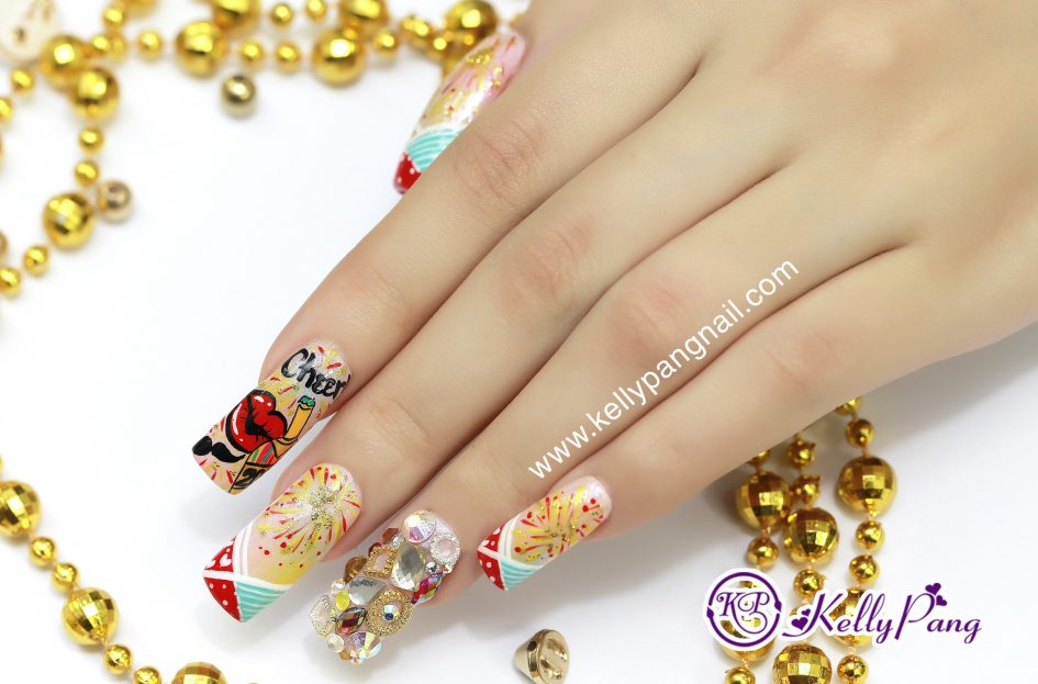 7 Bước Vẽ Mẫu Móng Vui Xuân