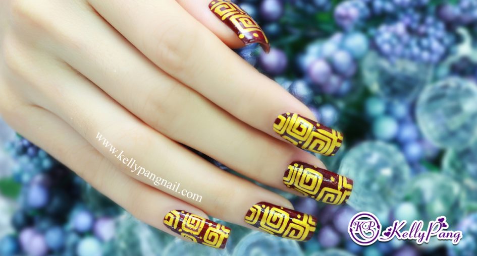 6 Bước Vẽ Mẫu Móng “Dấu Ấn Vàng Son”