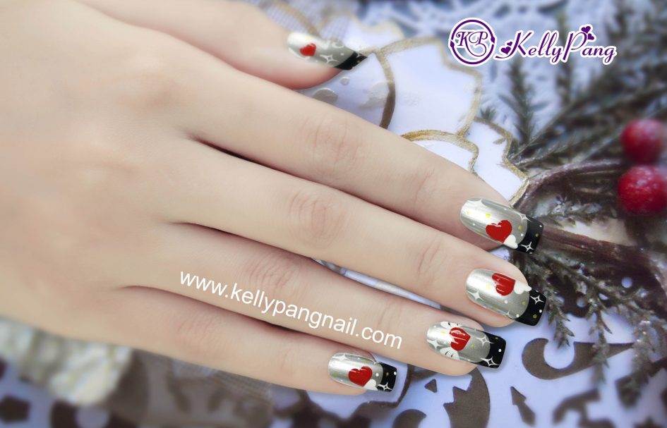 Cách Vẽ mẫu Móng “Đôi Cánh Tình Yêu”