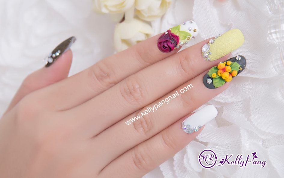 Cách vẽ mẫu nail Thanh Mát Ngày Xanh