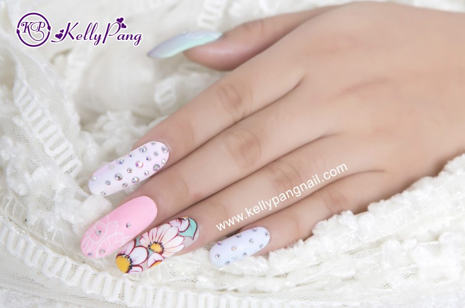 Cách vẽ mẫu nail Cúc Yêu Thương
