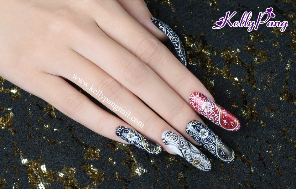 Cách vẽ mẫu nail Nét Đẹp Bí Ẩn