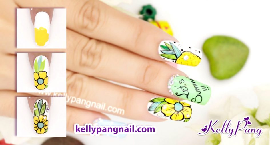 Các bước vẽ mẫu nail Let’s Summer…!!!