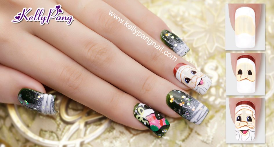 Các bước vẽ mẫu nail Ông Già Noel