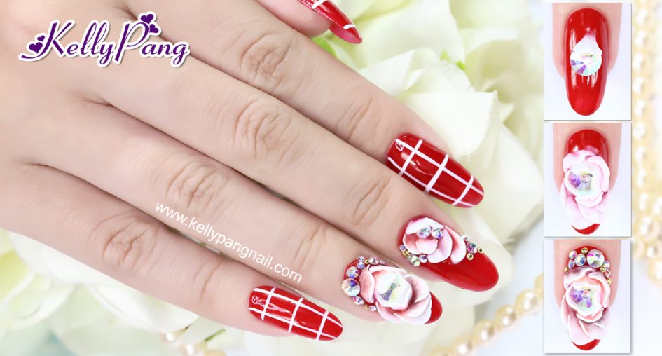 Click xem các bước vẽ nail Đá Trong Hoa