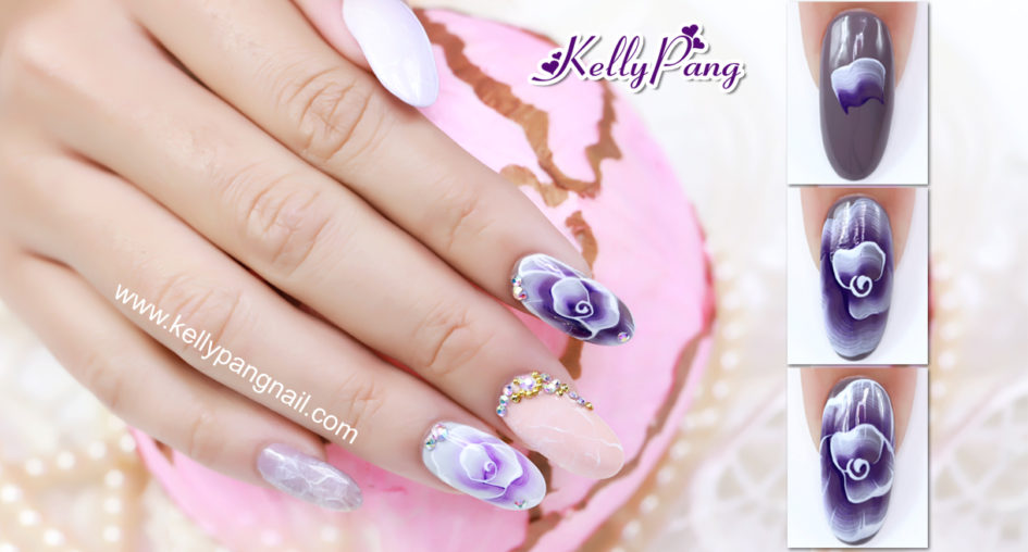 6 bước vẽ mẫu nail Xuân Sang Khoe Sắc