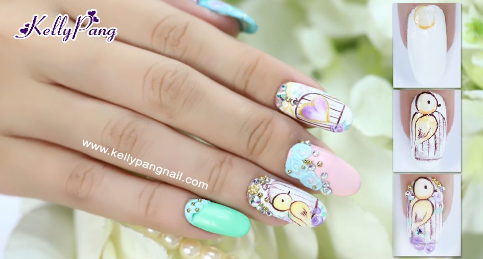 7 bước vẽ mẫu nail “Khu Vườn Mùa Hè”