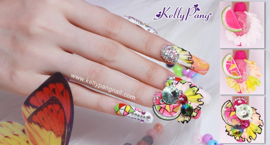 Cách vẽ mẫu nail Ngày Hè Rực Rỡ
