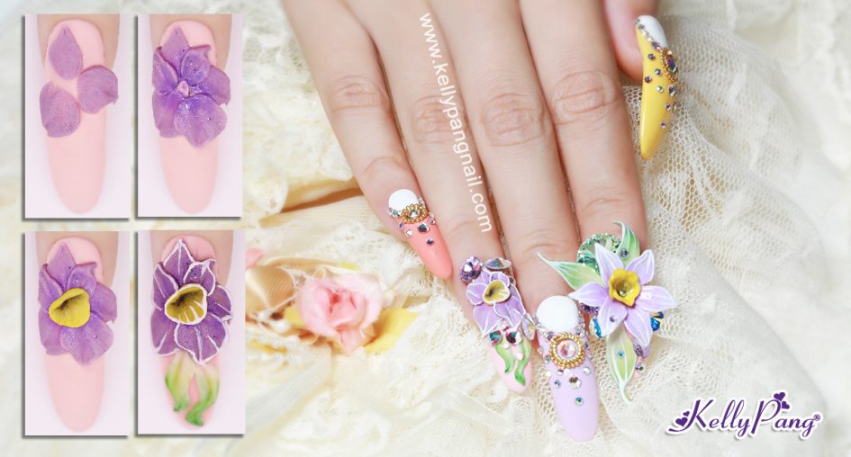 Cách vẽ mẫu nail Hoa Nở Ngày Hè