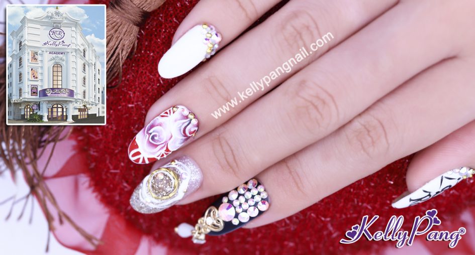 Click xem cách vẽ nail Hoa Cọ Bản Gel 3D