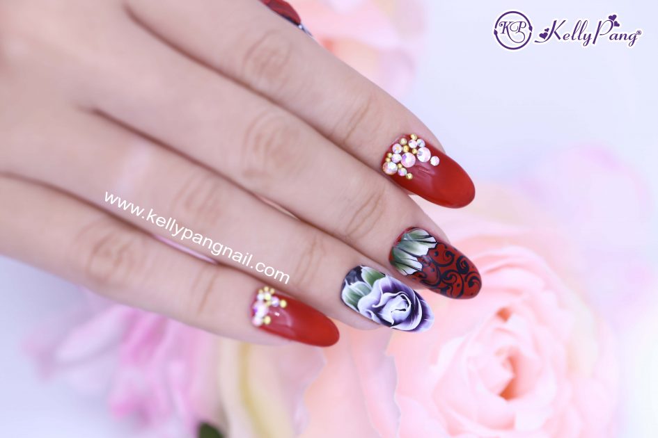 6 bước vẽ mẫu nail Ngày Rực Rỡ