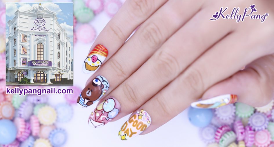 Cách vẽ mẫu Nail Chú Gấu