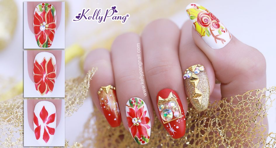 6 bước vẽ mẫu nail Hoa Trạng Nguyên