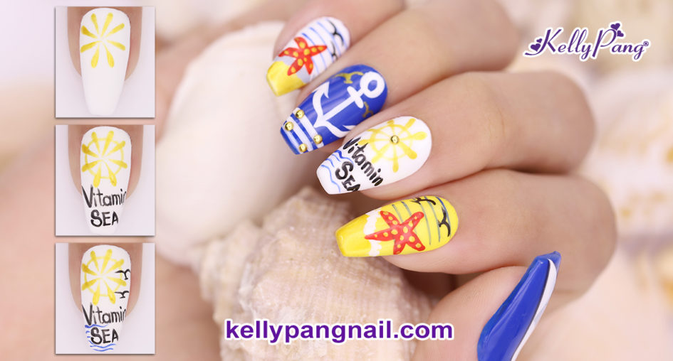 Cách vẽ mẫu nail Biển Gọi