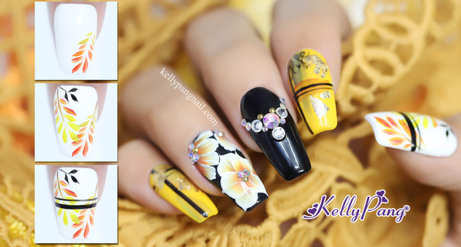 Click xem cách vẽ mẫu nail Ký Ức Mùa Thu