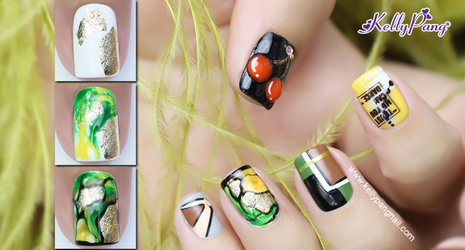 Cách vẽ mẫu nail Gel Loang Vân Đá
