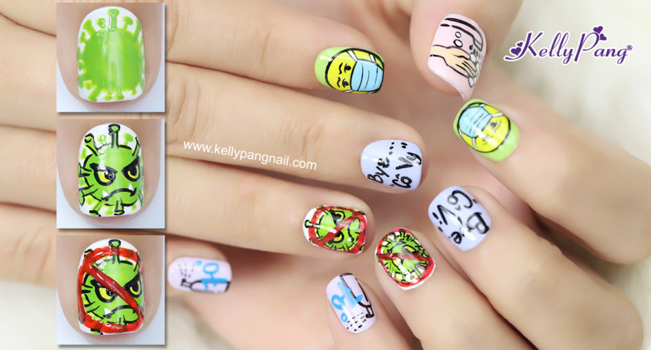 Click xem cách vẽ mẫu nail “Bye Cô Vy”
