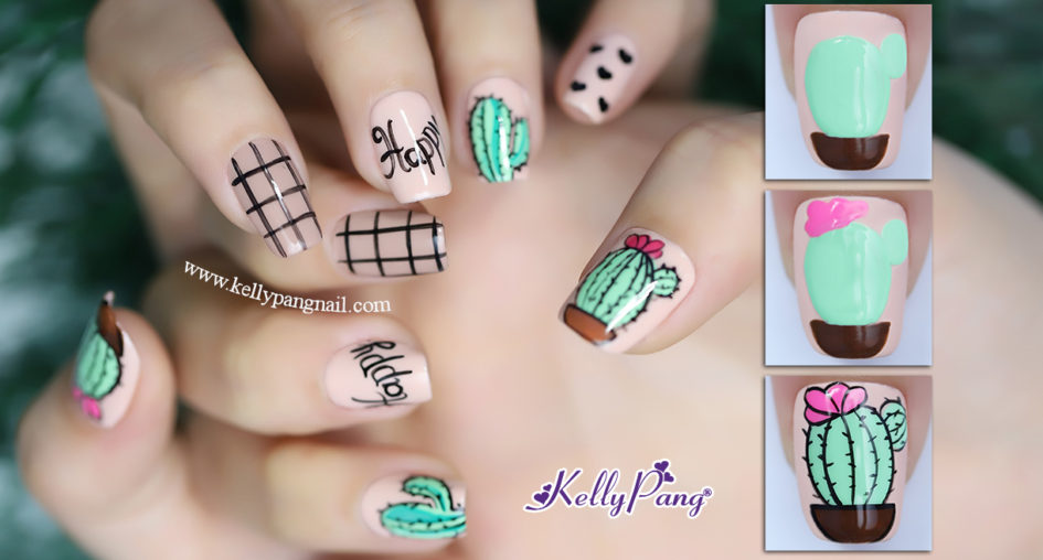 Click xem cách vẽ mẫu nail cây xương rồng Click xem cách vẽ mẫu nail cây xương rồng