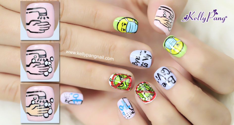 Click xem cách vẽ mẫu nail “Bye Cô Vy”