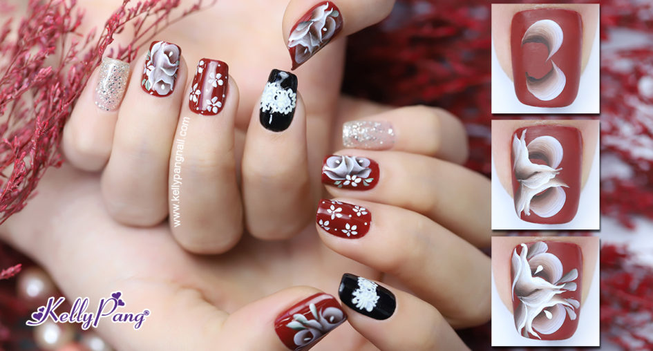 Click xem cách vẽ mẫu nails hoa cọ bản 3D ấn tượng Click xem cách vẽ mẫu nails hoa cọ bản 3D ấn tượng