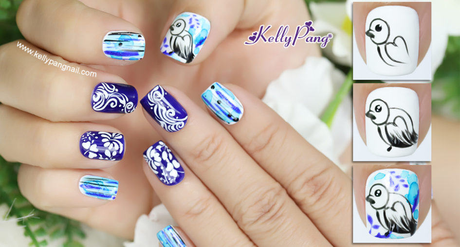 Click xem cách vẽ mẫu nail chú chim non