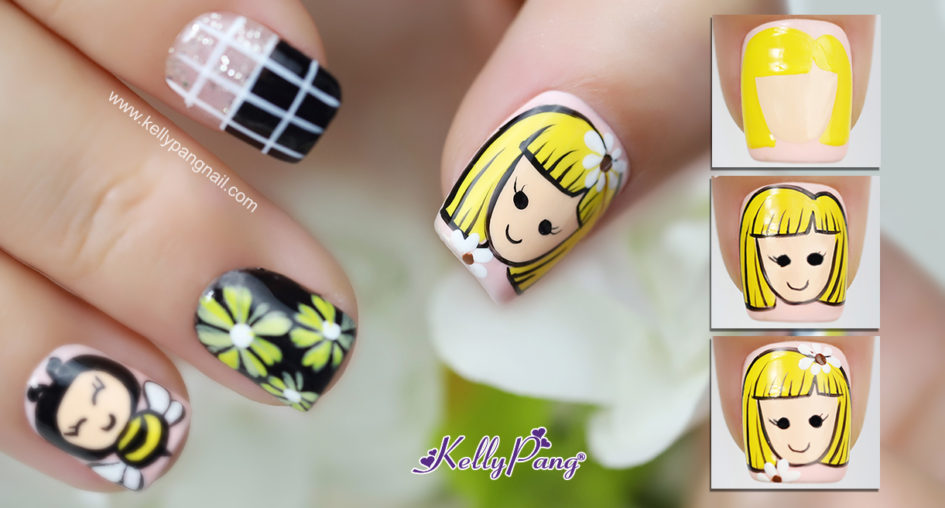 Click xem cách vẽ mẫu nail hoạt hình cô gái siêu cute Click xem cách vẽ mẫu nail hoạt hình cô gái siêu cute