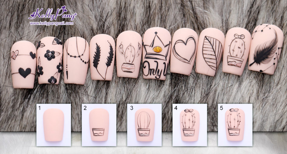 Click xem cách vẽ mẫu nail chậu xương rồng Click xem cách vẽ mẫu nail chậu xương rồng