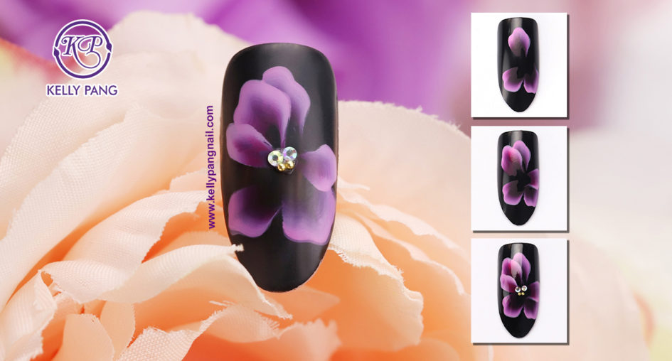 Click xem cách vẽ mẫu nail Hoa Bản Tím
