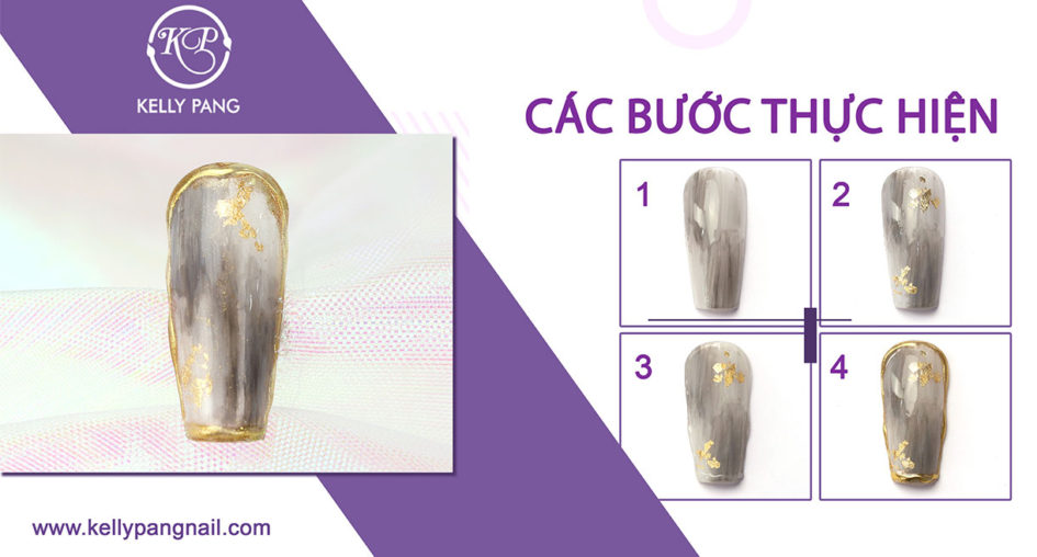 Click xem cách dát vàng, tráng gương lên móng Click xem cách dát vàng, tráng gương lên móng