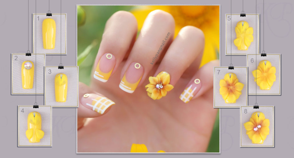 Cách Vẽ Nail Hoa Dã Quỳ